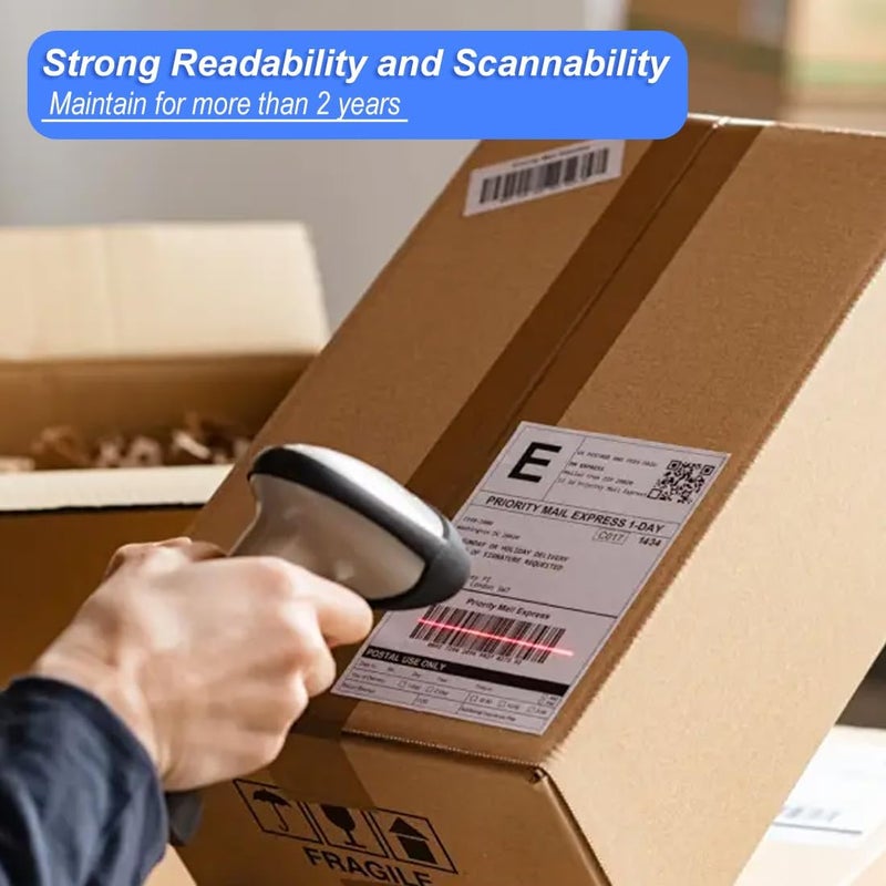 OausTect 4x6 Shipping Label 500 Fanfold Labels for Rollo, Zebra Direct Thermal Printer, with Perforations - Image 4